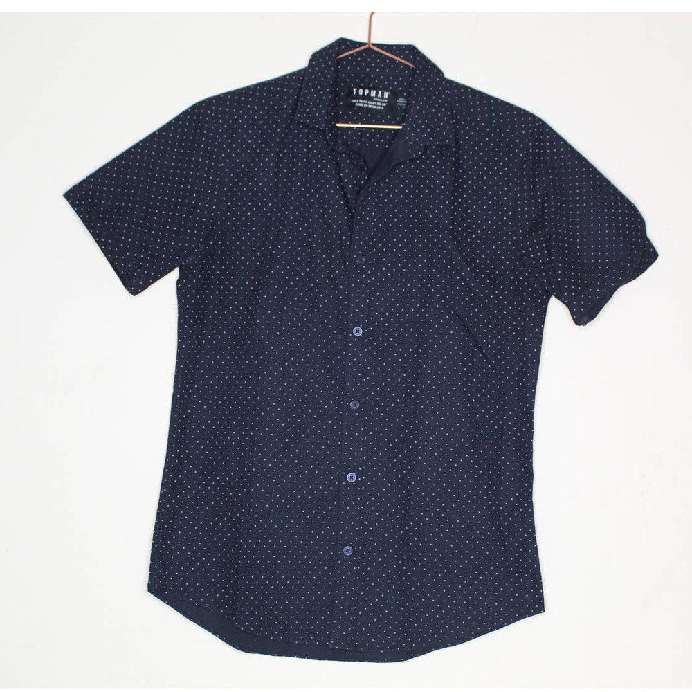 Topman polka dot short sleeve button up shirt S